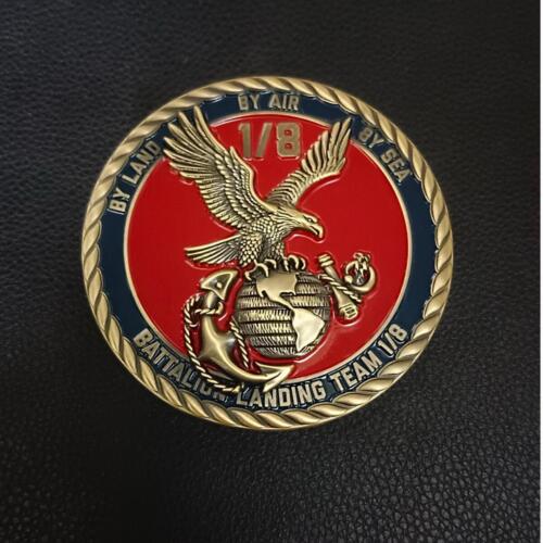 USMC Battalion Landing Team 1/8 Challenge Coins