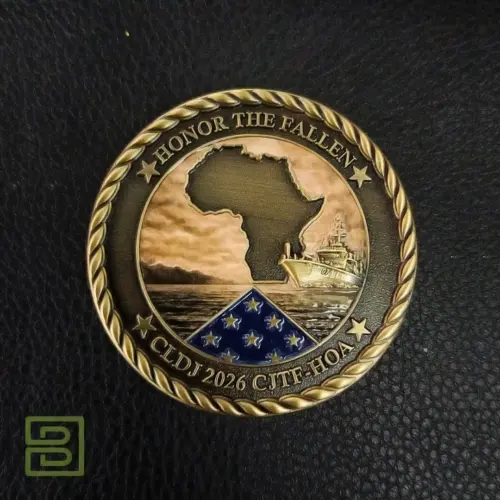3D Rope Edge Challenge Coins