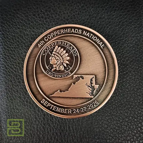 Antique Copper Plating Challenge Coins