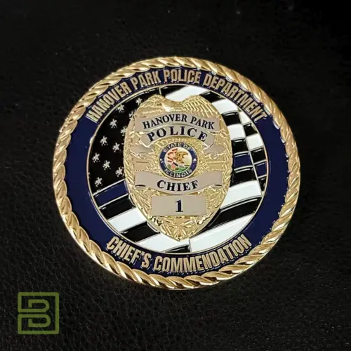 3D Rope Edge Challenge Coins