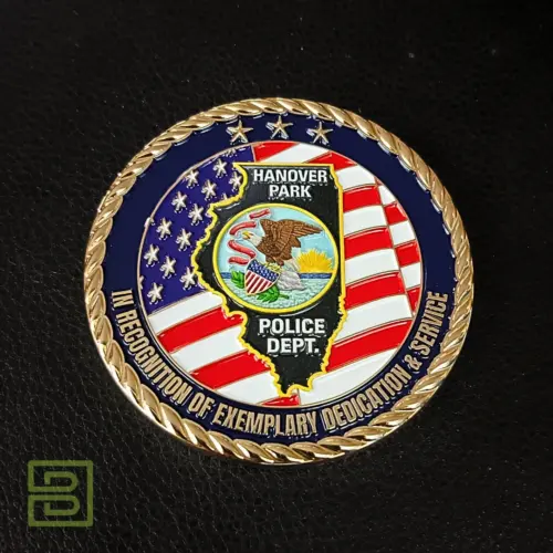 3D Rope Edge Challenge Coins